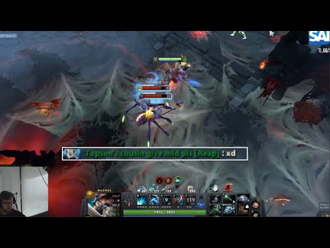 Topson's Cousin laughed at Qojqva's Magnus after Fail Skewer