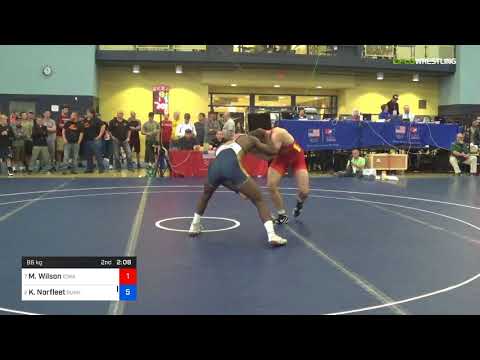 2018 FS WTT Challenge/UWW Juniors 86 Quarter-Finals - Myles Wilson (Iowa) Vs. Kordell Norfleet (Su