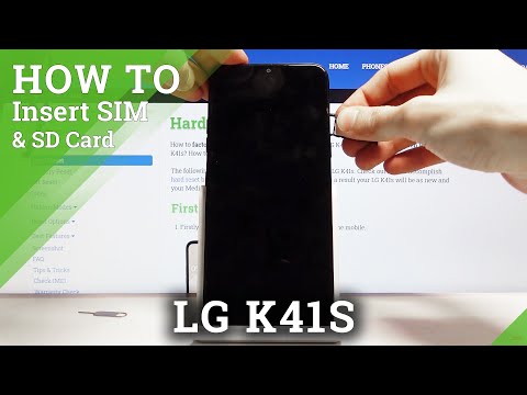 How to Insert Nano SIM in LG K41s – Install Micro SD & Nano SIM Cards