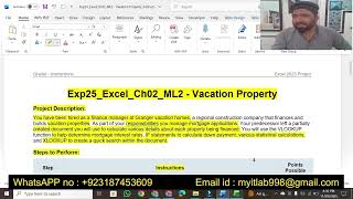Exp25_Excel_Ch02_ML2 - Vacation Property | Excel Ch02 ML2 Vacation Property
