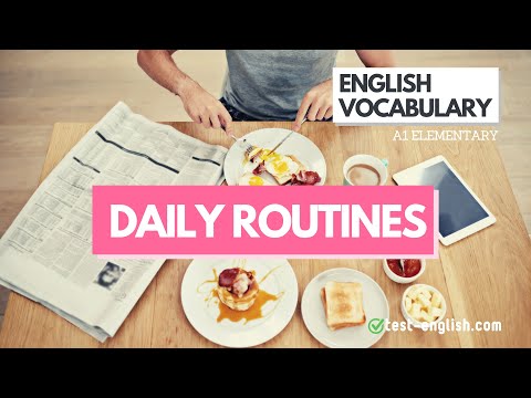 Daily Routines – A1 English Vocabulary