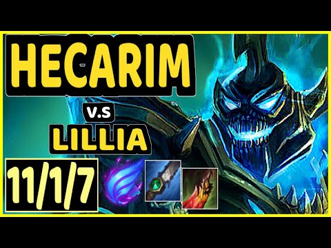BONO (HECARIM) vs LILLIA - 11/1/7 KDA JUNGLE CHALLENGER GAMEPLAY - KR