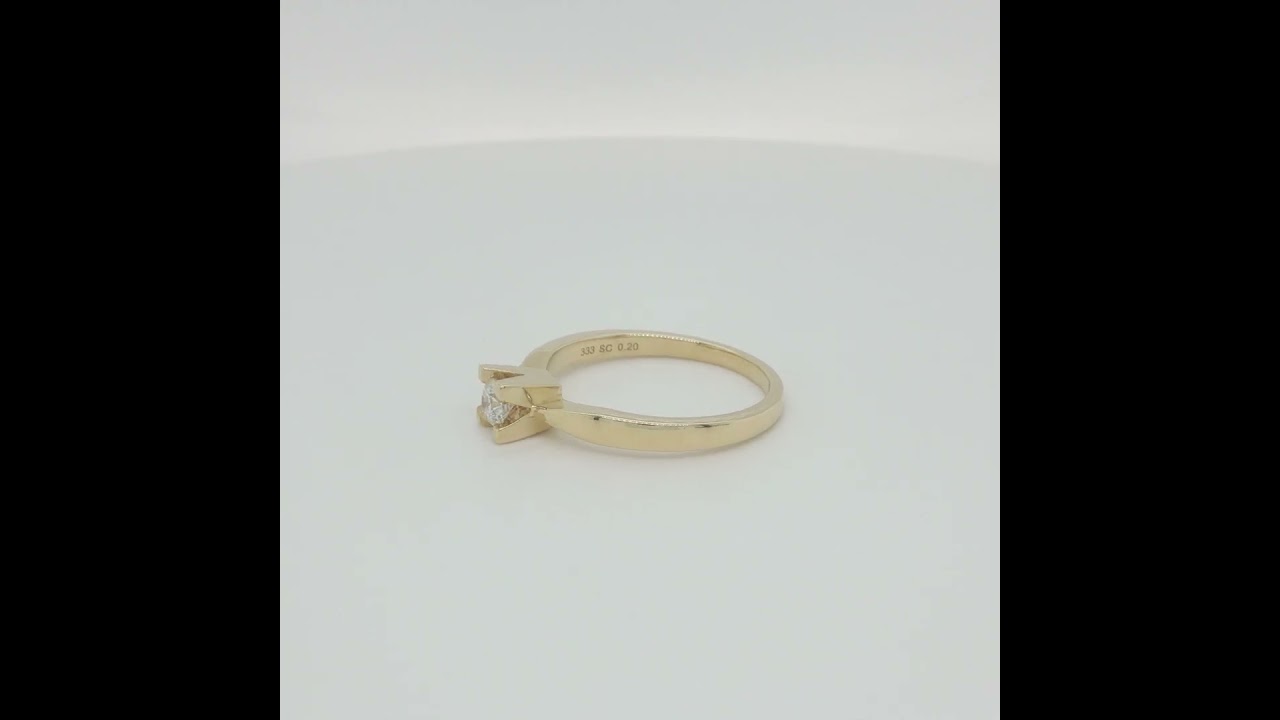 Kleopatra ring 0,20 H-W/SI 8 kt