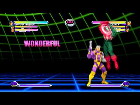 MvC2:Captain America,Jin, and Marrow basic combos