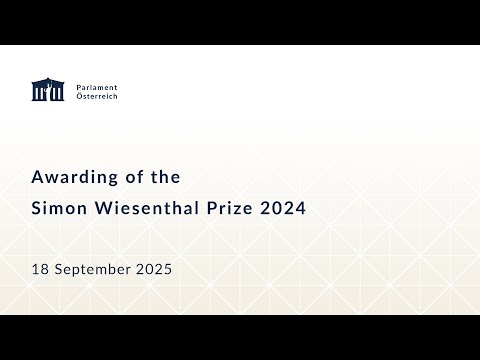 Awarding of the Simon Wiesenthal Prize 2024