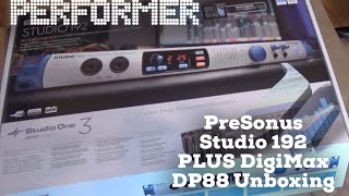 Video thumbnail for PreSonus Studio 192 and DigiMax DP88 Unboxing by Performer Magazine