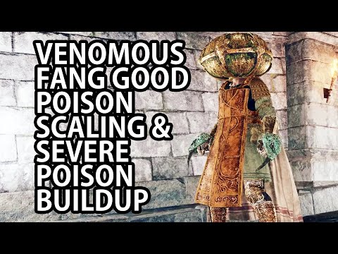 ELDEN RING - VENOMOUS FANG GOOD POISON SCALING & SEVERE POISON BUILDUP AT ABANDONED CAVE CAELID