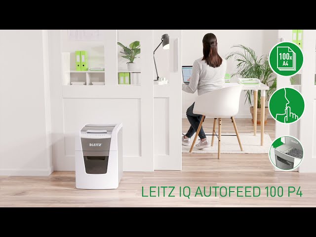 Aktenvernichter Leitz IQ AutoFeed 100 P4 Automatisch 34L Schredder video