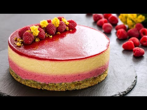 Mango Raspberry Mousse Cake