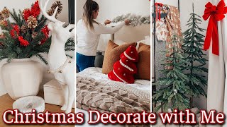 CHRISTMAS DECORATE WITH ME Pt 3 | COZY BEDROOM DECORATING IDEAS 2023 | TRADITIONAL CHRISTMAS DECOR