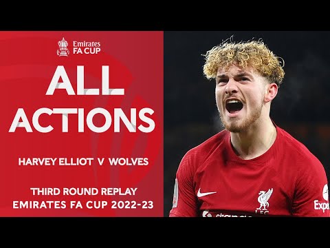 Harvey Elliott's All Actions v Wolverhampton Wanderers | Emirates FA Cup 2022-23