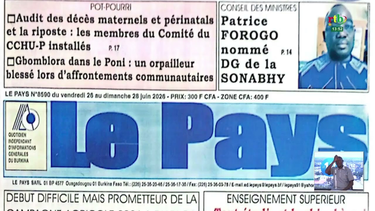 Revue de presse du 26 juin 2026