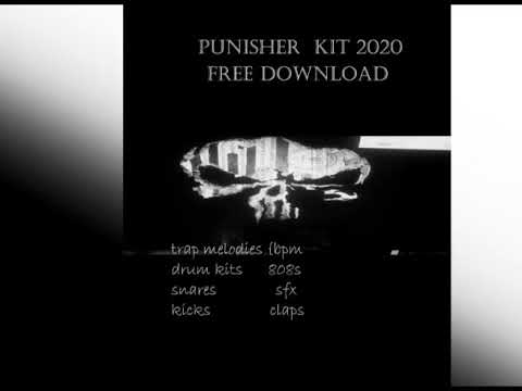 Punisher drum kit [ vintage trap melodies with Bpm & key, hihats, kicks, 808s, claps, snares, fx]