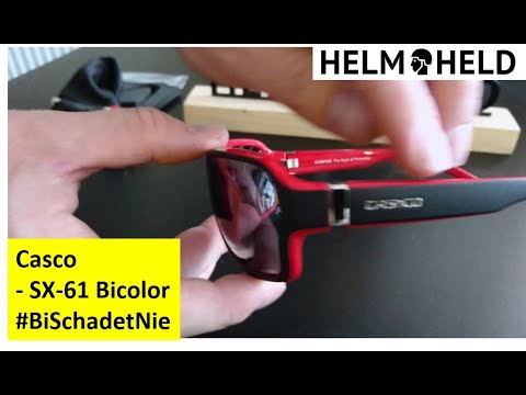Sonnenbrille - Casco - SX 61 Bicolor - Farbe: schwarz rot - vorgestellt (deutsch)