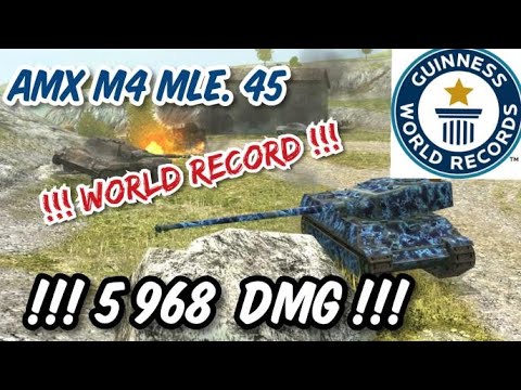 AMX M4 45 (5968 DMG, 5 kills, WORLD RECORD) - World of Tanks Blitz Replay