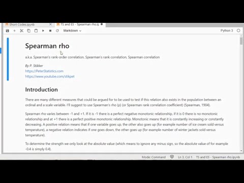 Python Spearman Correlation Value And Test