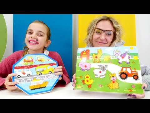 Spielzeugvideo auf Deutsch. Puzzle-Challenge mit Ayça und Nicole
