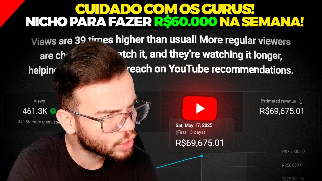 NICHO MILIONÁRIO PARA MONETIZAR UM CANAL DARK RÁPIDO E FAZER R$60K NA SEMANA [CUIDADO COM OS GURUS]