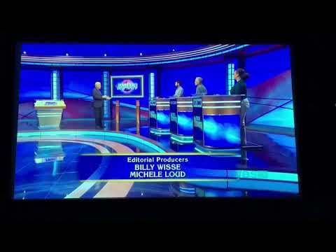 Jeopardy short end credits, Colin Davy Day 2 (10/23/20)