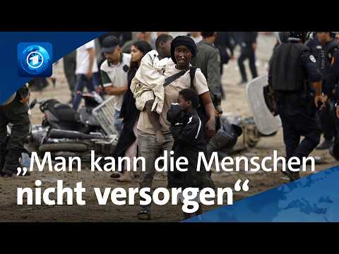 Video Thumbnail: „Das eine scheint eine Mobilisierung im Internet zu sein", Korrespondent– Migranten-Ansturm in Ceuta