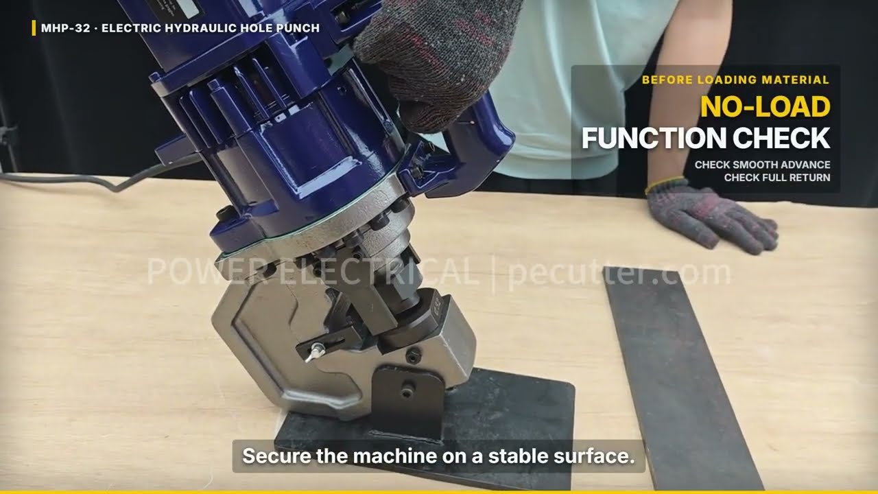 MHP-32 electric hydraulic hole puncher operation video thumbnail