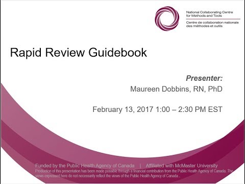 Spotlight on Methods and Tools: Rapid Review Guidebook