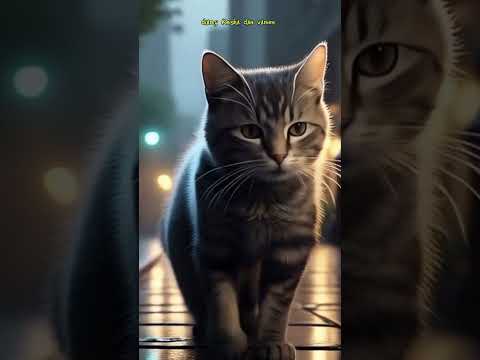 cat walking in the middle of the city#cat #shortvideo #shorts