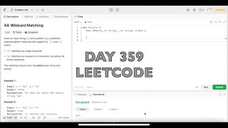 Download the video "Day 359: LeetCode Problem 44. Wild Card Matching - Swift"