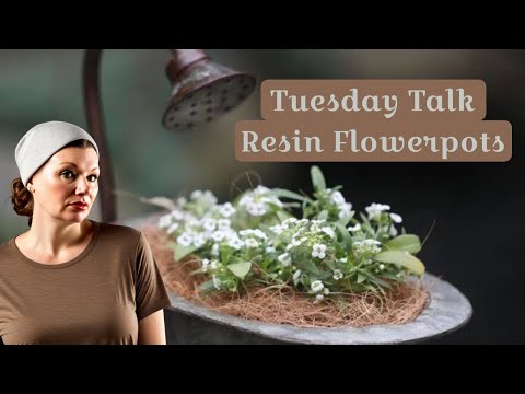 Tuesday Talk LIVE Flower Pot with Resin