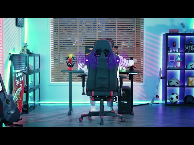 Silla Gaming GTPLAYER Ergonomic Bluetooth Reposapiés Rosa video