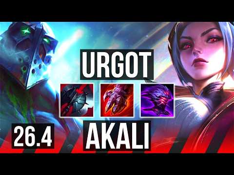 URGOT vs AKALI (TOP) | KR Master | 26.4