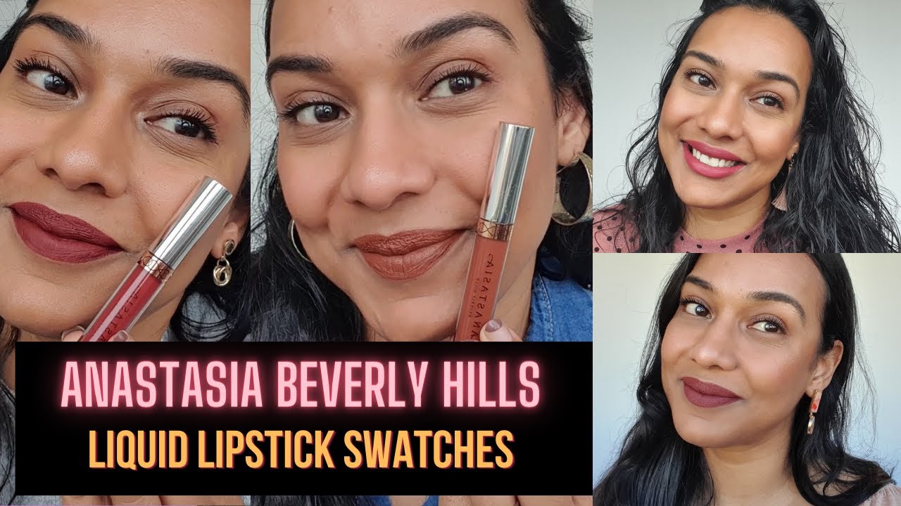 ANASTASIA BEVERLY HILLS Matte Liquid Lipstick Swatches on Medium Brown Skin!