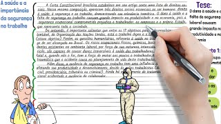 Redação (modelo pronto) Saúde e a segurança no trabalho   | Desenhando a Solução