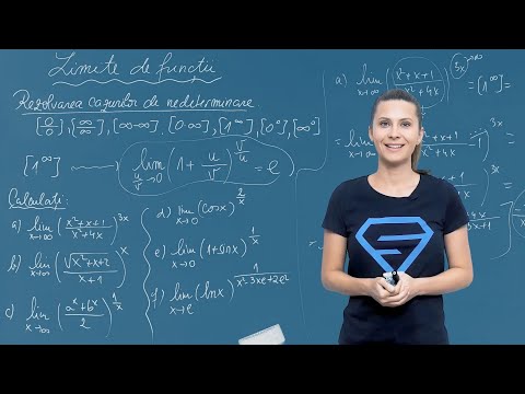 Limite de funcții. Cazul de nedeterminare 1∞ – Clasa a XI-a