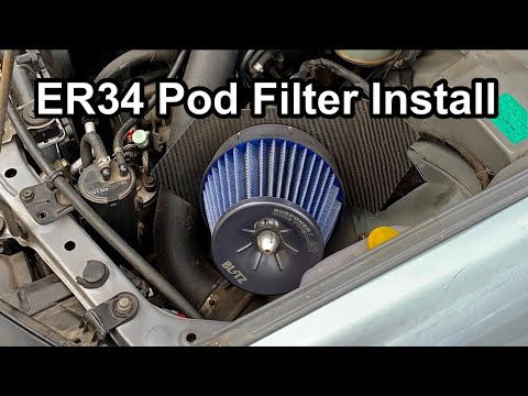 R34 Skyline 25GT-t Pod Filter Installation