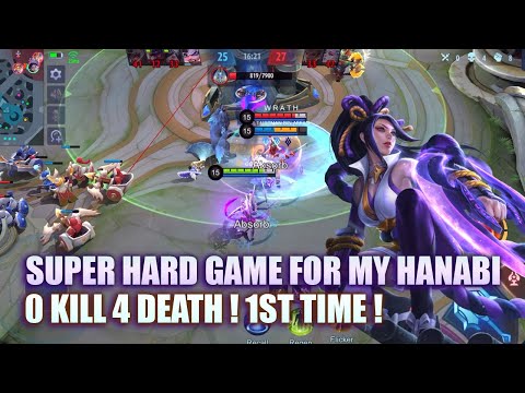 SUPER HARD GAME FOR MY HANABI ! 0 KILL 4 DEATH ! 1ST TIME ! MLBB - SOLO RANK -