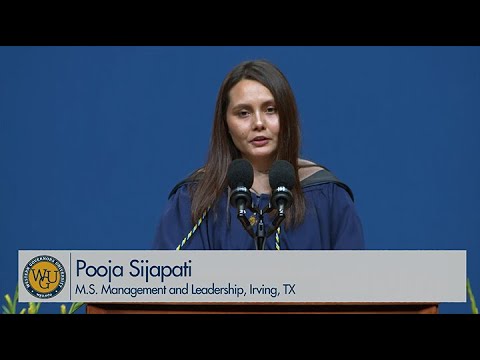 WGU 2020 Dallas Commencement - Graduate Speaker Pooja Sijapati
