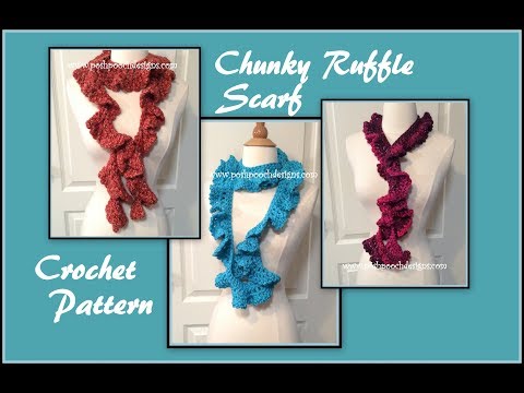 Chunky Ruffle Scarf Crochet Pattern