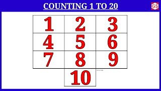 1 2 3 4 5 6 7 8 9 10, 123 numbers, counting, numbers, 1 to 20, numbers song, one two three,  Numbers