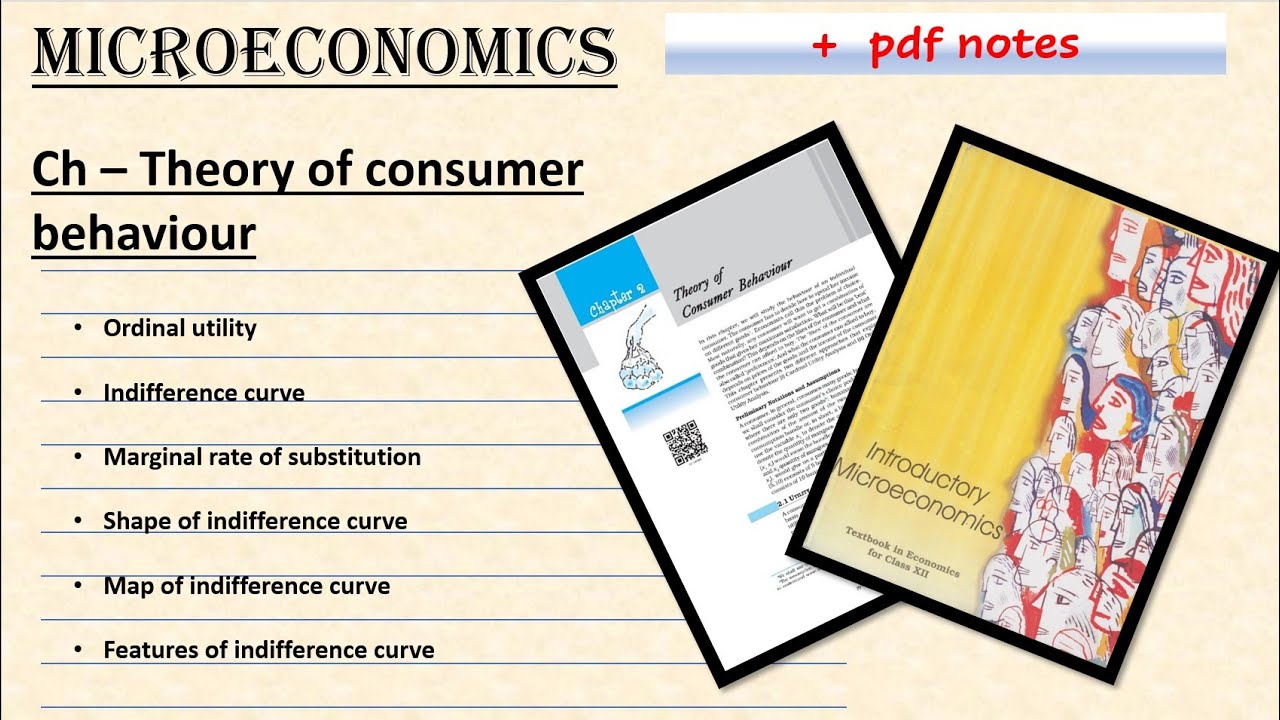 MICROECONOMICS||THEORY OF CONSUMER BEHAVIOUR (PART 2)||ORDINAL UTILITY ANALYSIS