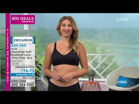 Aria Heavenly Soft Brushed Lace WireFree  Bra