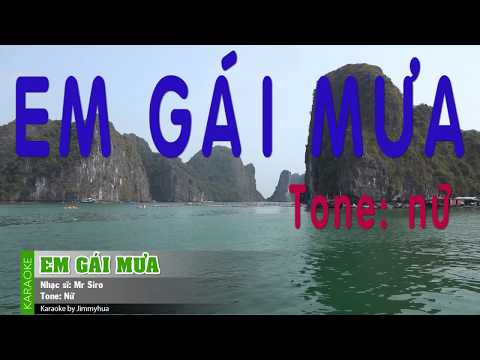 Karaoke | Em Gái Mưa | Tone Nữ | Beat Chuẩn | Hương Tràm | 62217