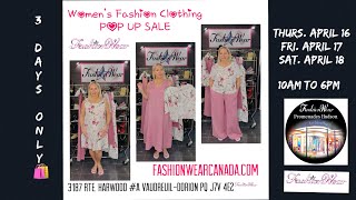 3 days only Pop up store @BoutiqueFashionWear All New Spring arrivals 