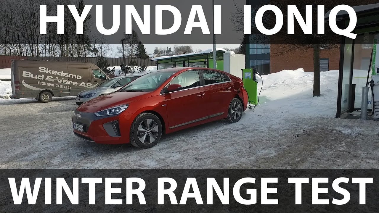 Hyundai Ioniq 90 km/h, 56 mph winter range test