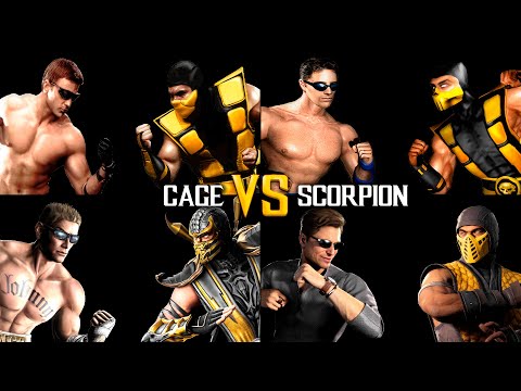Evolution of Johnny Cage VS Scorpion MK-MK1 | 2K 60FPS