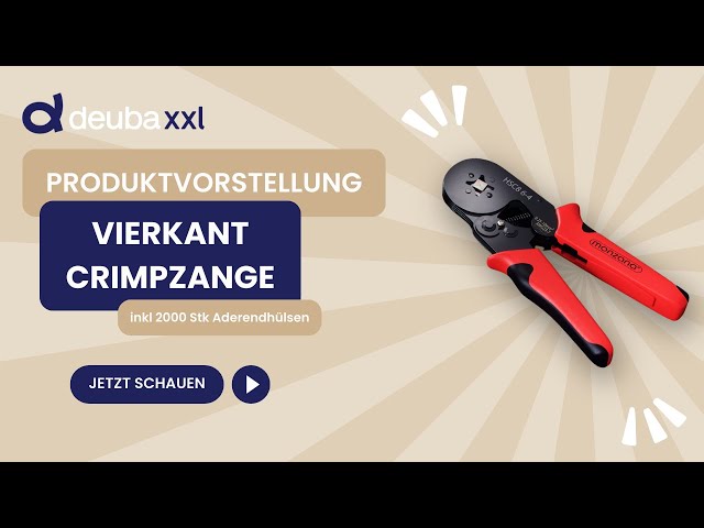 Video Teaser für MONZANA® Crimpzange Vierkant inkl. 2000 Stk. Aderendhülsen