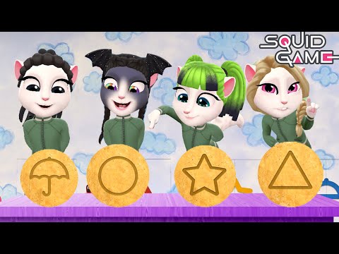 Angela Imitate SQUID GAME Eat Cake In Squid Game Real Life Vs My Talking Angela