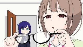 【手描き】えーちゃんのめがねをくもらせちゃうのどかさん【春先のどか/友人A/切り抜き/ホロライブ/hololive】