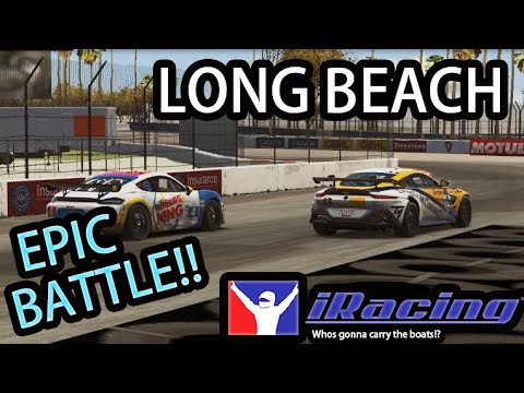 Epic Last Lap Send at Long Beach!!! (GT4 on iRacing)