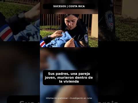 Policía auxilia a bebé tras doble homicidio en Cariari
